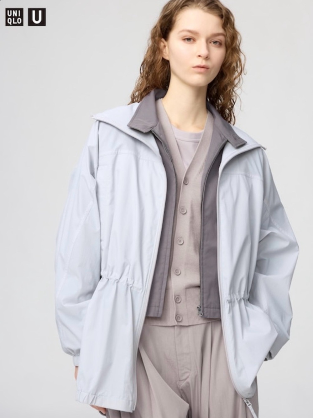 NWT [Uniqlo] UV Protection Sheer Oversized Parka in Light Purple Women’s L